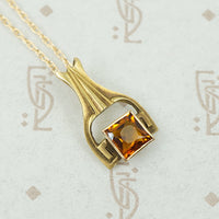 Sophisticated Arts & Crafts Citrine Pendant