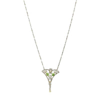 Edwardian Platinum and Diamond Foliate Necklace