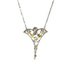 Edwardian Platinum and Diamond Foliate Necklace