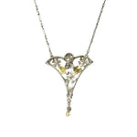 Edwardian Platinum and Diamond Foliate Necklace