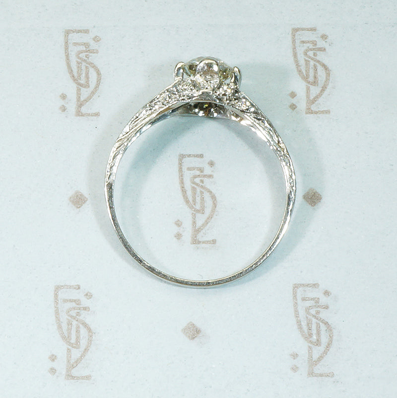 Lovely Platinum Edwardian OEC Diamond Engagement Ring