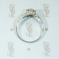 Lovely Platinum Edwardian OEC Diamond Engagement Ring