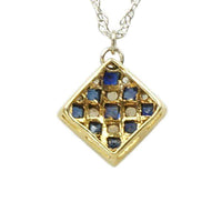 Rose Cut Diamond and Sapphire Pendant
