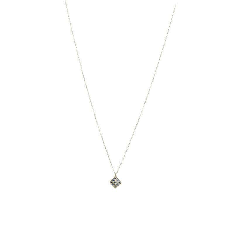 Rose Cut Diamond and Sapphire Pendant
