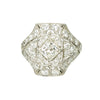 Edwardian Beauty Pavé Diamond and Platinum Ring - Gem Set Love