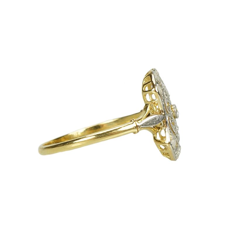 Lacy Platinum Beauty with Rose Cut Diamonds - Gem Set Love
