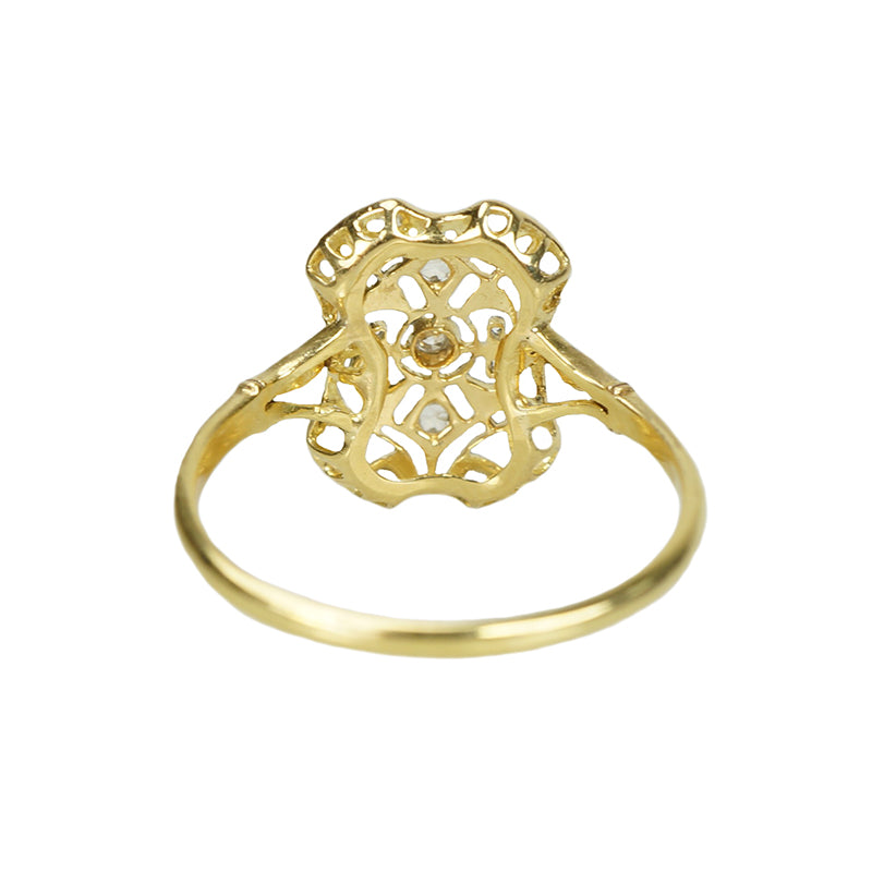 Lacy Platinum Beauty with Rose Cut Diamonds - Gem Set Love
