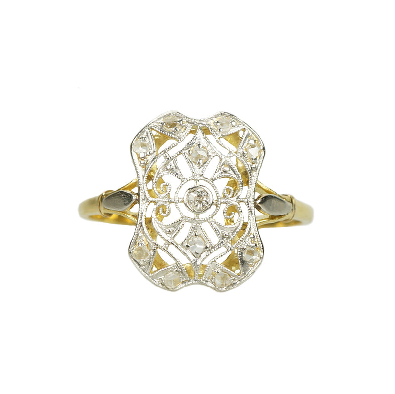 Lacy Platinum Beauty with Rose Cut Diamonds - Gem Set Love