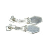 Lovely Blue Czech Glass Earrings with Pale Blue Enameling