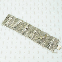 830 silver egyptian revival bracelet