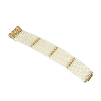 Luxurious Mid Century Cultured Pearl and 14k Gold Bracelet