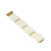 Luxurious Mid Century Cultured Pearl and 14k Gold Bracelet