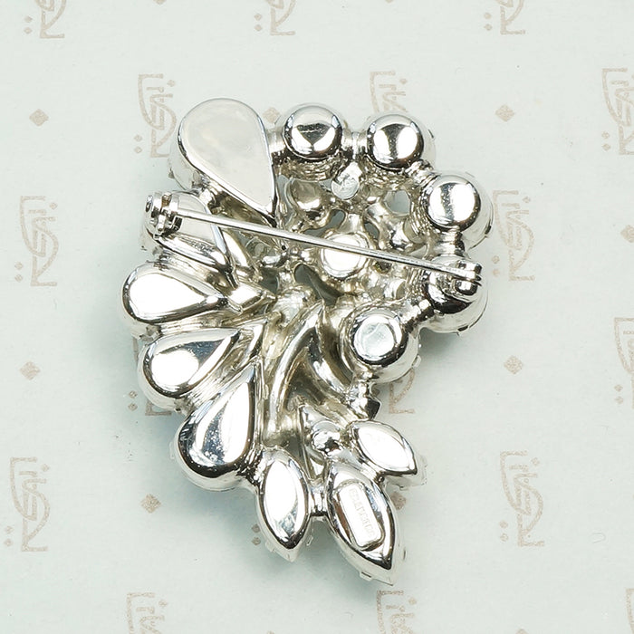 Dazzling Light Grey Rhinestone Eisenberg Brooch