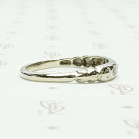 Tulip Detail White Gold & Diamond Wedding Band