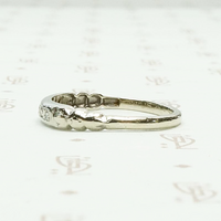 Tulip Detail White Gold & Diamond Wedding Band