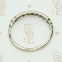 Tulip Detail White Gold & Diamond Wedding Band