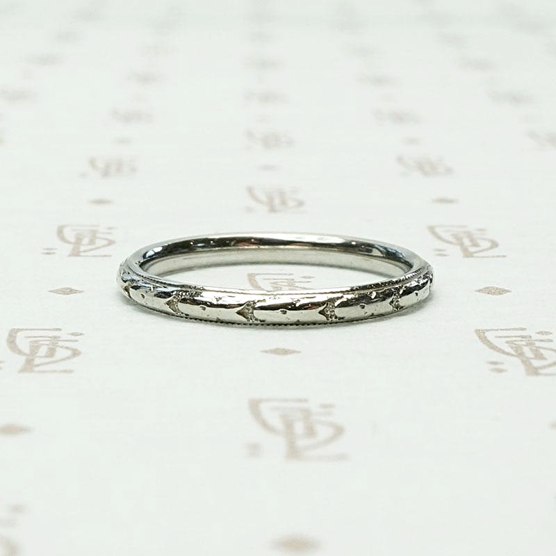 Cinderella Soft Floral Band in White Gold
