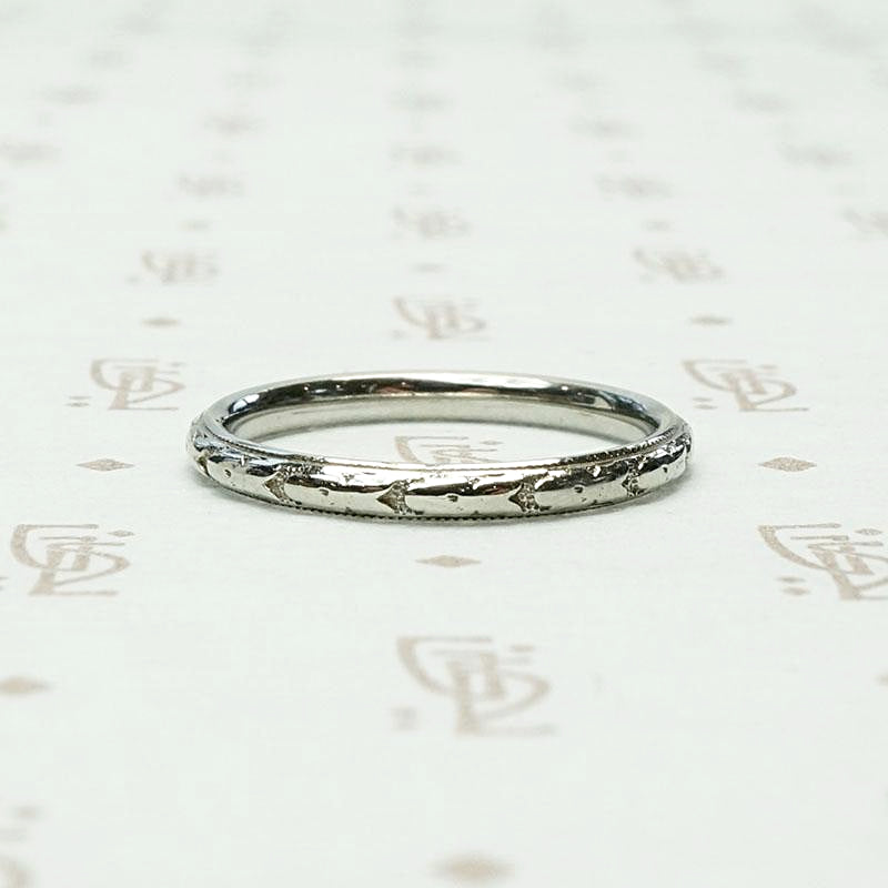 Cinderella Soft Floral Band in White Gold