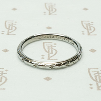 Cinderella Soft Floral Band in White Gold