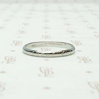 Art Deco Arrow Band in White Gold