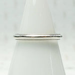 Vintage Half Round Platinum Band with Milgrain Edge