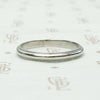 Vintage Half Round Platinum Band with Milgrain Edge