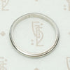Vintage Half Round Platinum Band with Milgrain Edge