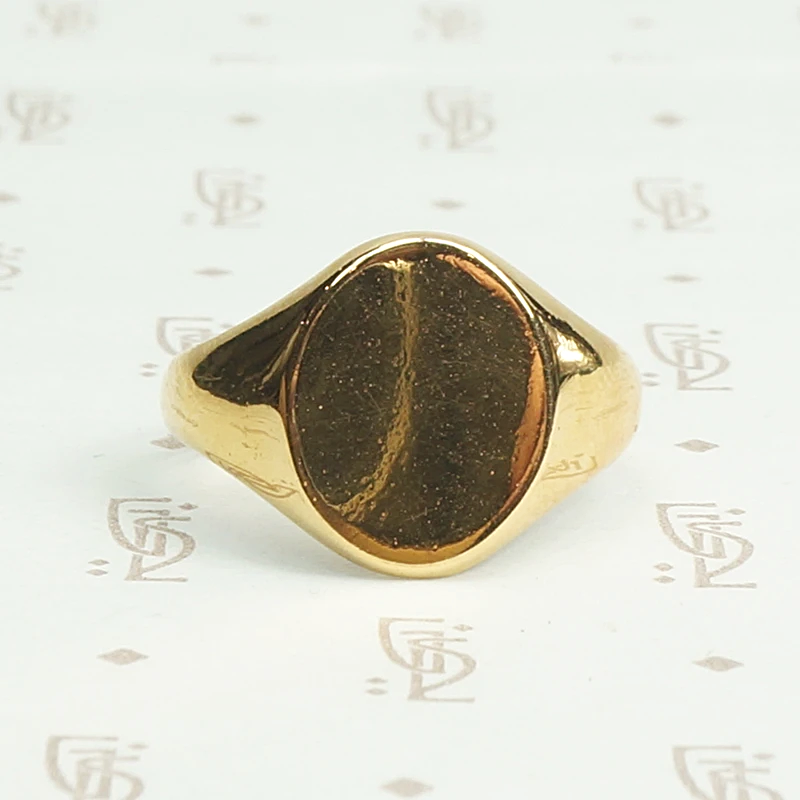 Decadent High Carat Gold Signet Ring