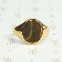 Decadent High Carat Gold Signet Ring