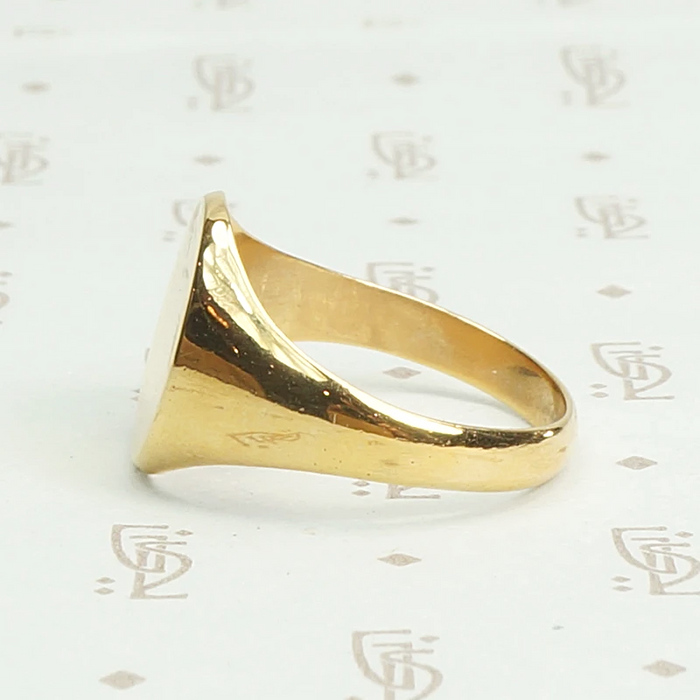 Decadent High Carat Gold Signet Ring