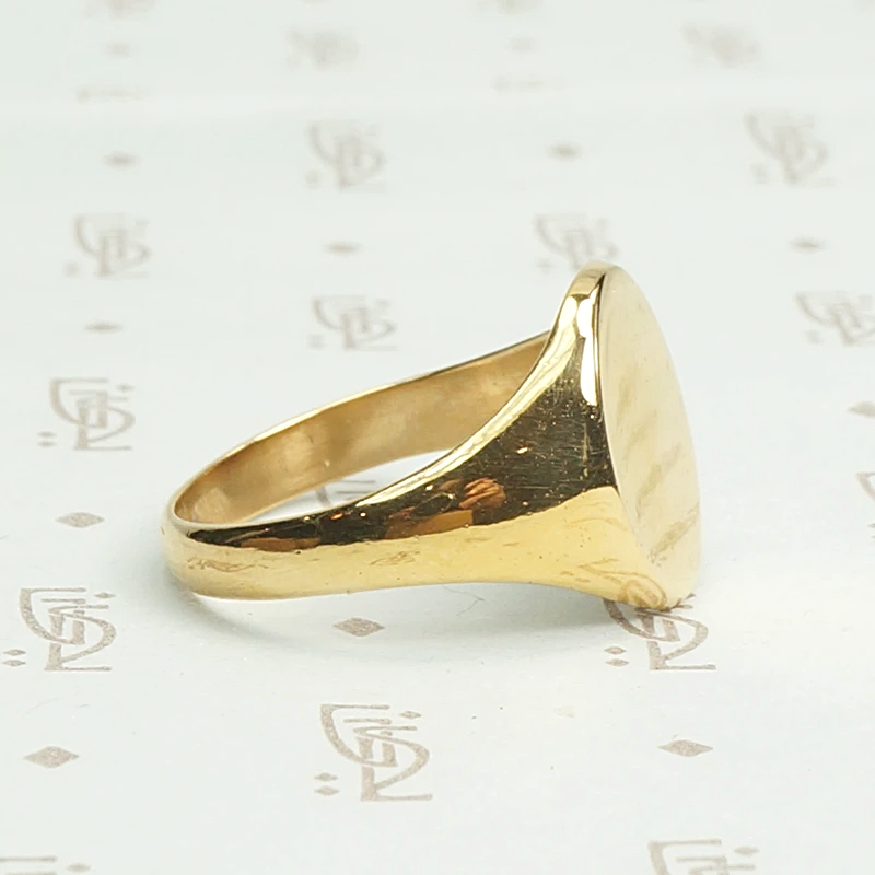 Decadent High Carat Gold Signet Ring