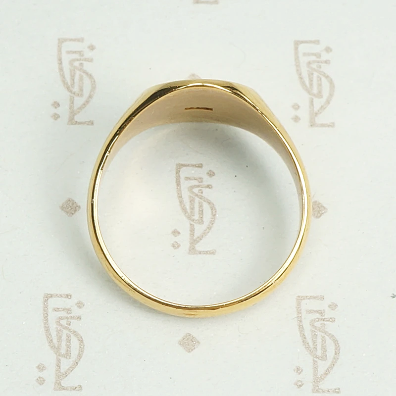 Decadent High Carat Gold Signet Ring
