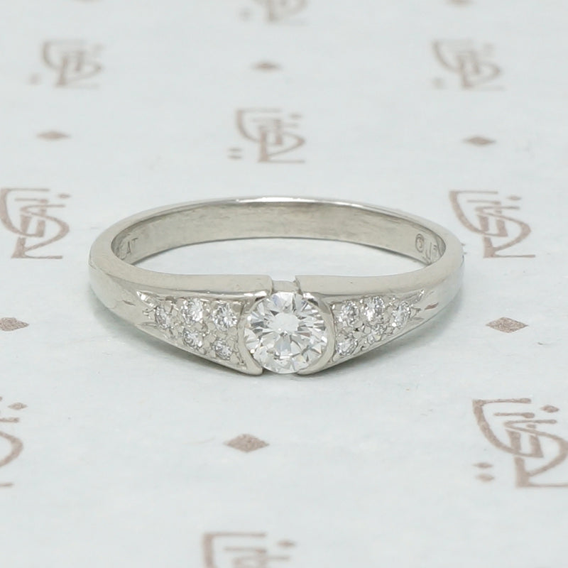 The Perfect 50's Pavé Diamond Engagement Ring