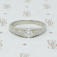 The Perfect 50's Pavé Diamond Engagement Ring