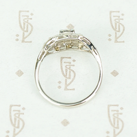 Lovely Details Low Profile Diamond Art Deco Ring