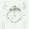 Lovely Details Low Profile Diamond Art Deco Ring