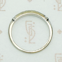 Engraved Vintage White Gold Wedding Band