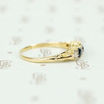 Romantic Edwardian Diamond and Sapphire Band