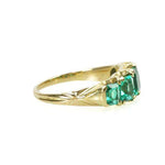 A Victorian Step Cut Emerald Band in 18k