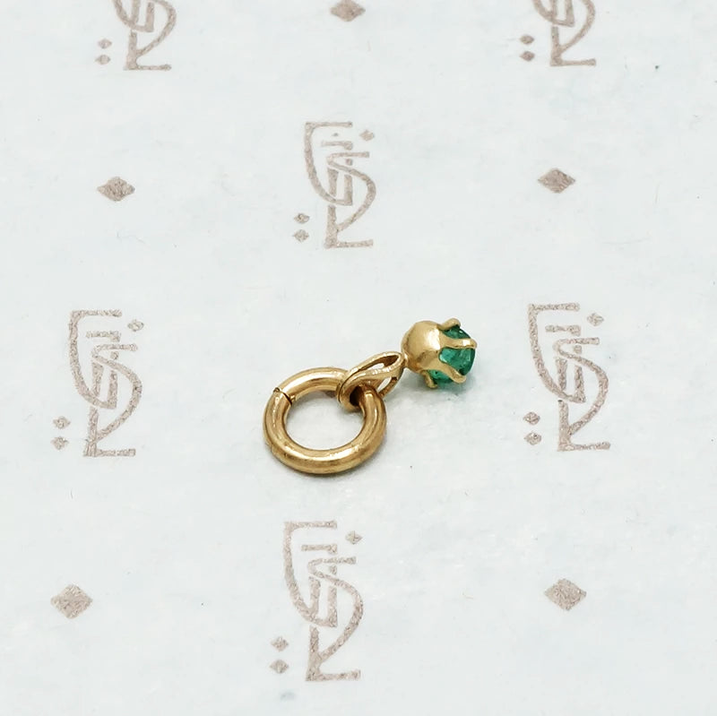 Tiny Emerald Charm