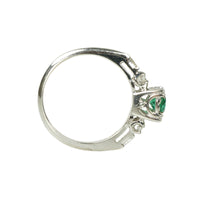 Vintage 1940's Emerald Engagement Ring