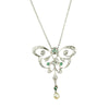 Edwardian Diamond and Emerald Platinum Pendant - Gem Set Love