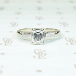 Elegant Emerald Cut Diamond Vintage Engagement Ring