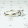 Elegant Emerald Cut Diamond Vintage Engagement Ring