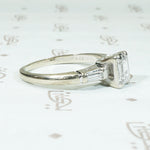 Elegant Emerald Cut Diamond Vintage Engagement Ring