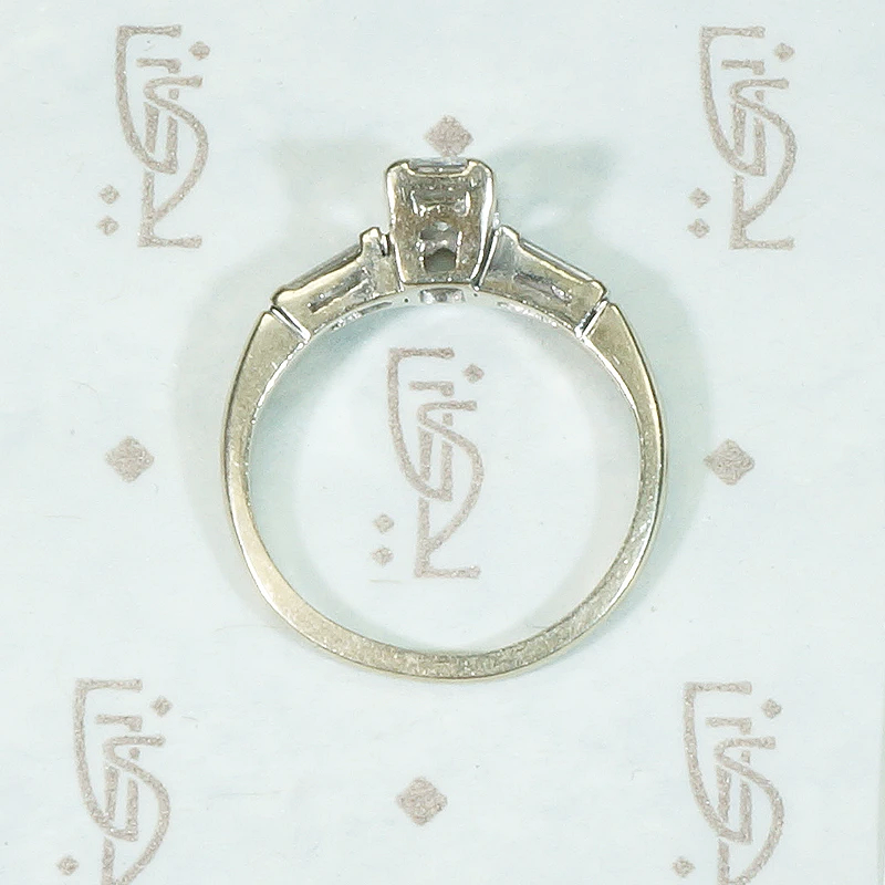 Elegant Emerald Cut Diamond Vintage Engagement Ring