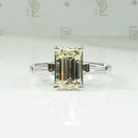1940's Emerald Cut Diamond Engagement Ring