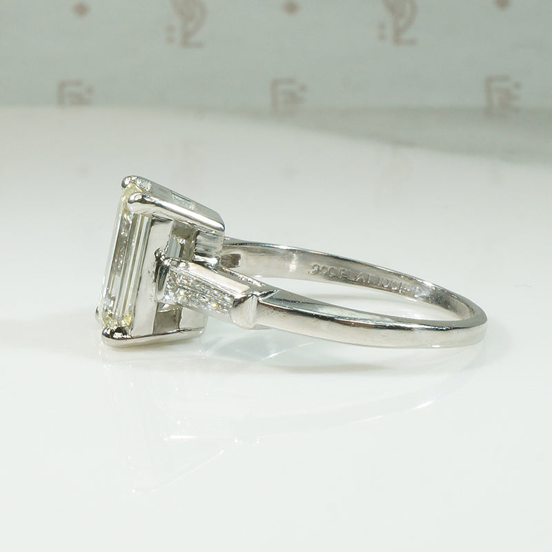 1940's Emerald Cut Diamond Engagement Ring