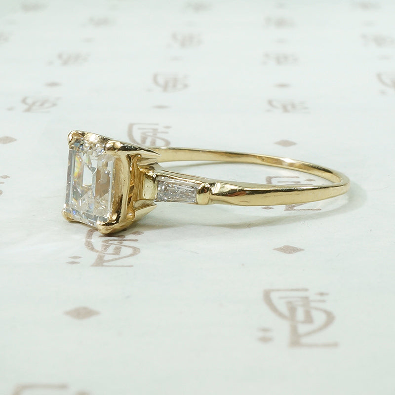 Emerald Cut Diamond Wedding Set