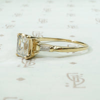 Emerald Cut Diamond Wedding Set